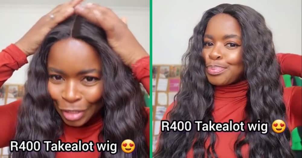 Woman plugs people on affordable R400 wig from Takealot