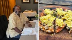 Tito Mboweni has tries breakfast pizza, has Mzansi wishing they never saw it: "Well, this is uneggspected”