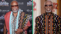 John Kani rocks Thebe Magugu in new photoshoot, Mzansi praises him: “Our legend, Nkosiyam”