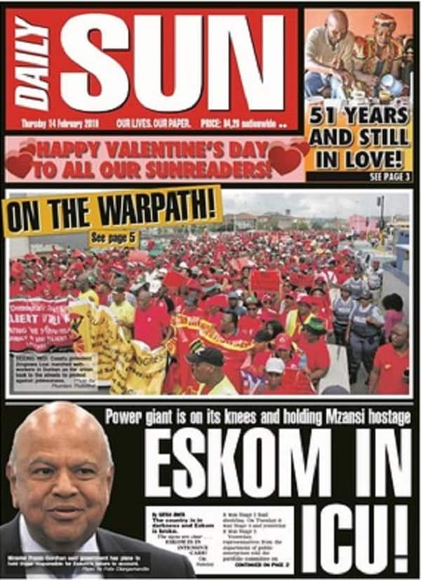 SA Newspaper Headlines Today: 14 February, 2019 Briefly SA