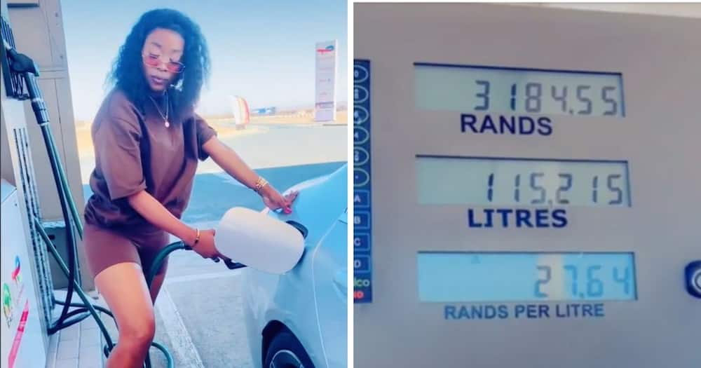 woman, petrol, fuel, south africa, mercedes-benz