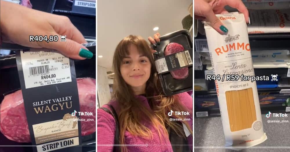Woman shows one of the most expensive places to shop for groceries