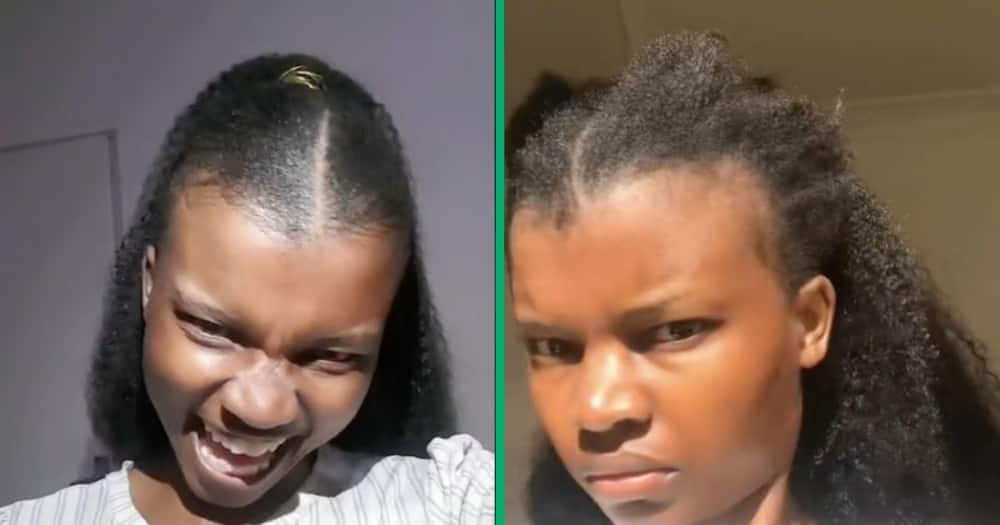 A woman shared how damaged her hairstyle was after she slept with it and woke up to find it in a poor state