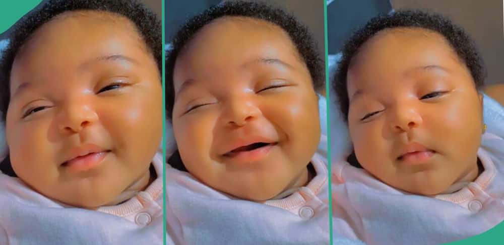 A beautiful baby went viral for her smile and hair