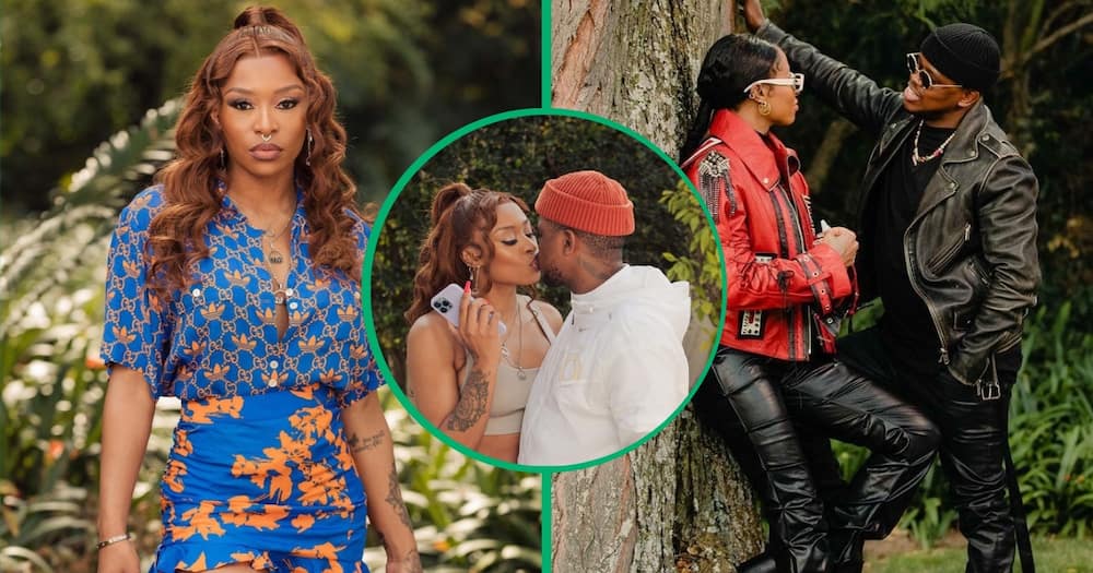 DJ Zinhle and Murdah Bongz chilled at a park