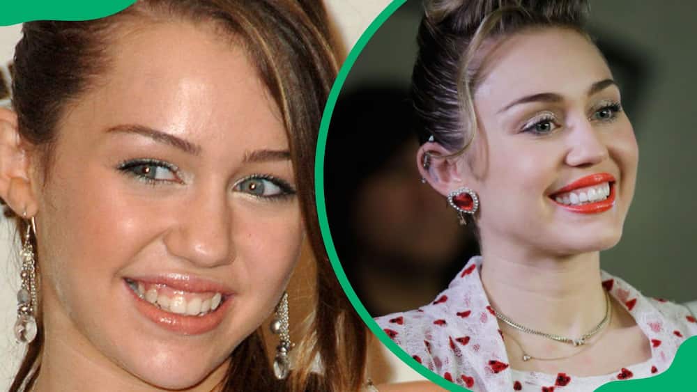 Miley Cyrus attending the American Music Awards (L). The actress during the iHeartRadio Music Festival (R)