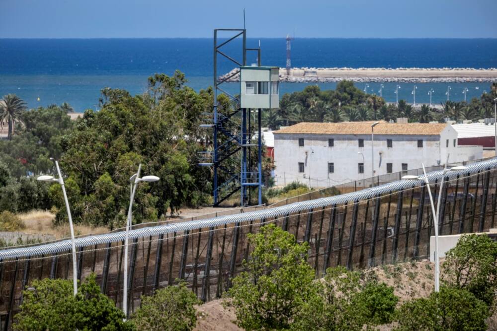 The border fence separating Morocco and Spain's North African Melilla enclave