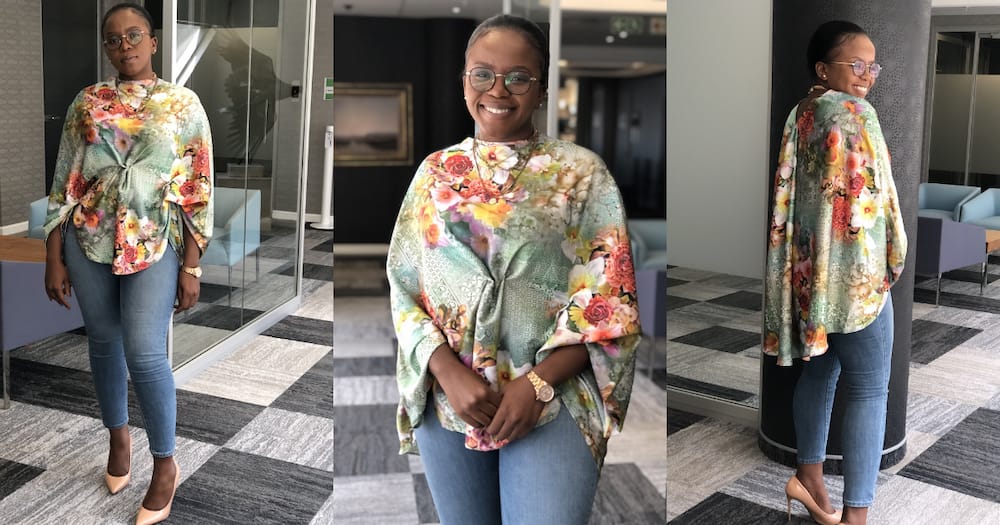 Talented Young Lady Transforms Skirt into Lovely Top, Impresses Mzansi