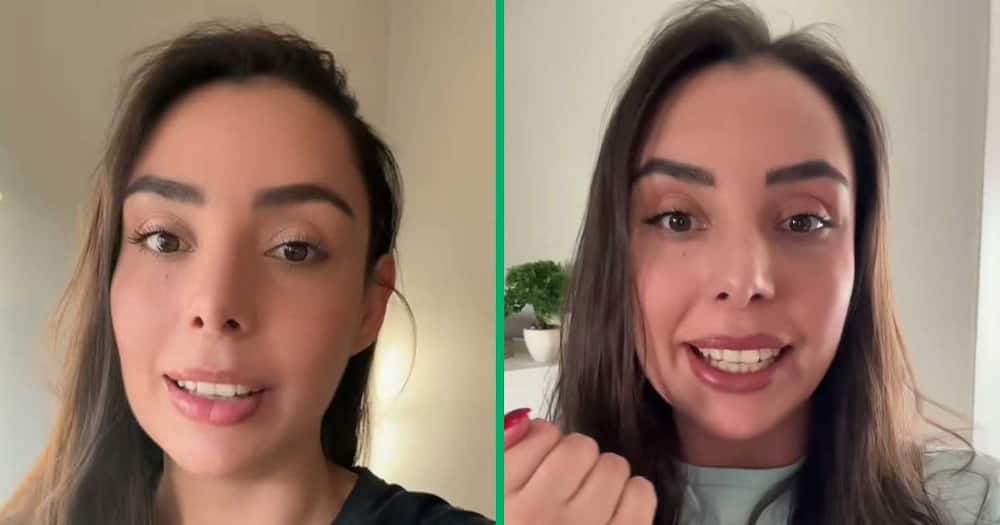 A TikTok video shows a young lady unveiling winter fashion from Ackermans.