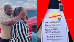 Husband's early Valentine's Day Mercedes-Benz surprise for wife goes viral on TikTok, SA in awe