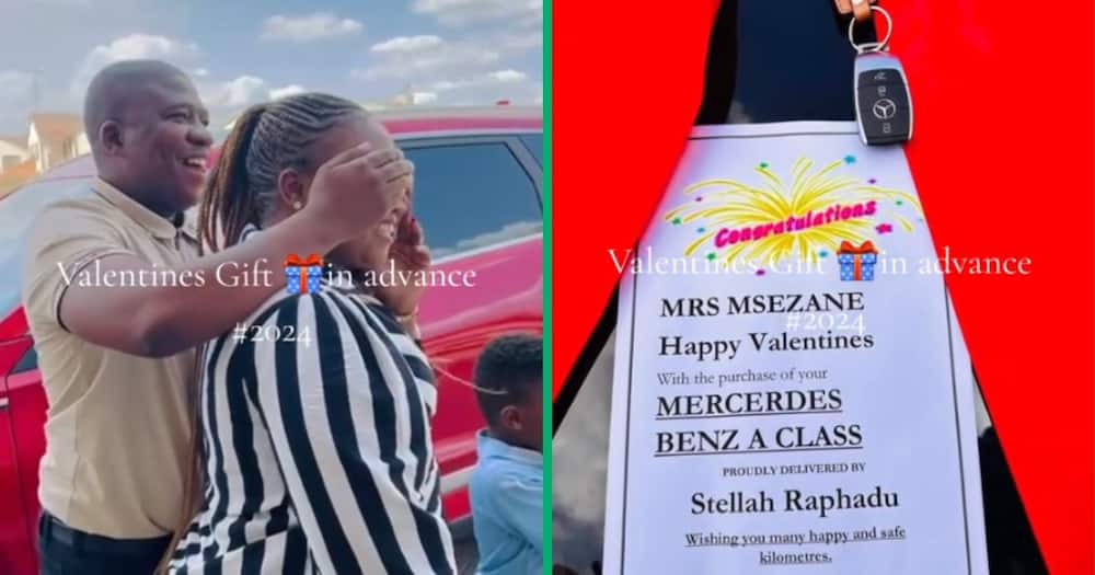 Woman surprised with Mercedes-Benz for Valentine's Day
