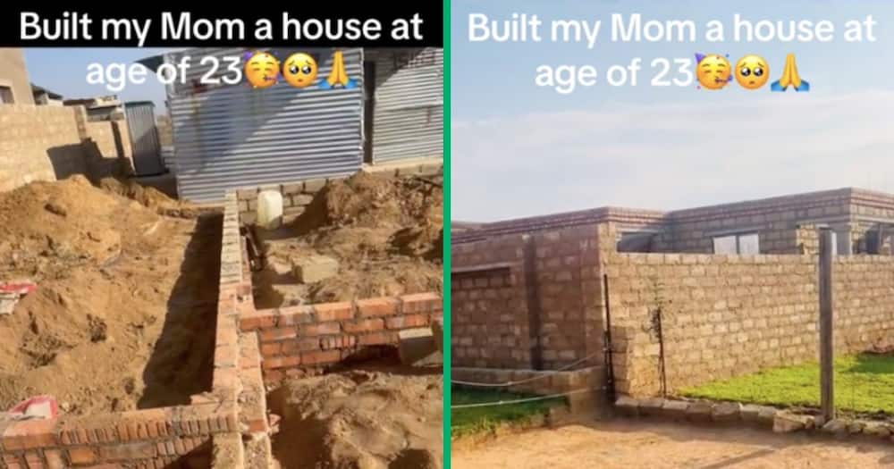 Woman builds her mother a house