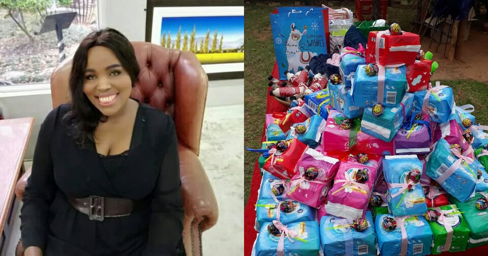 Woman gifted the needy with pads