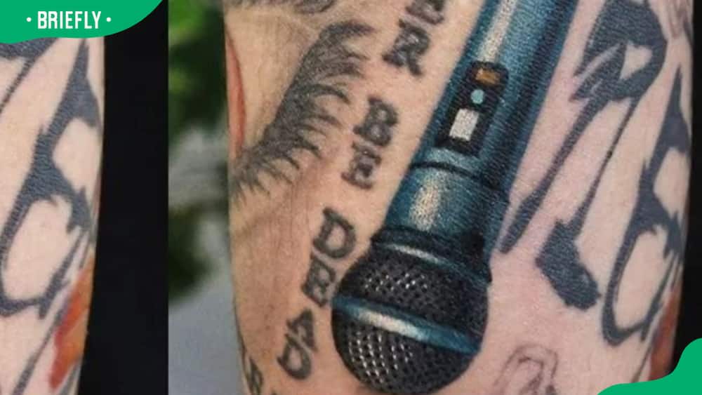 Jungkook's microphone tattoo