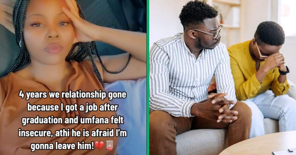 A woman got dumped by her boyfriend after she got a job and graduated
