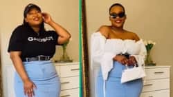TikTok video shows Bloemfontein teacher styling 1 Pick 'n Pay Clothing long denim skirt in 5 ways