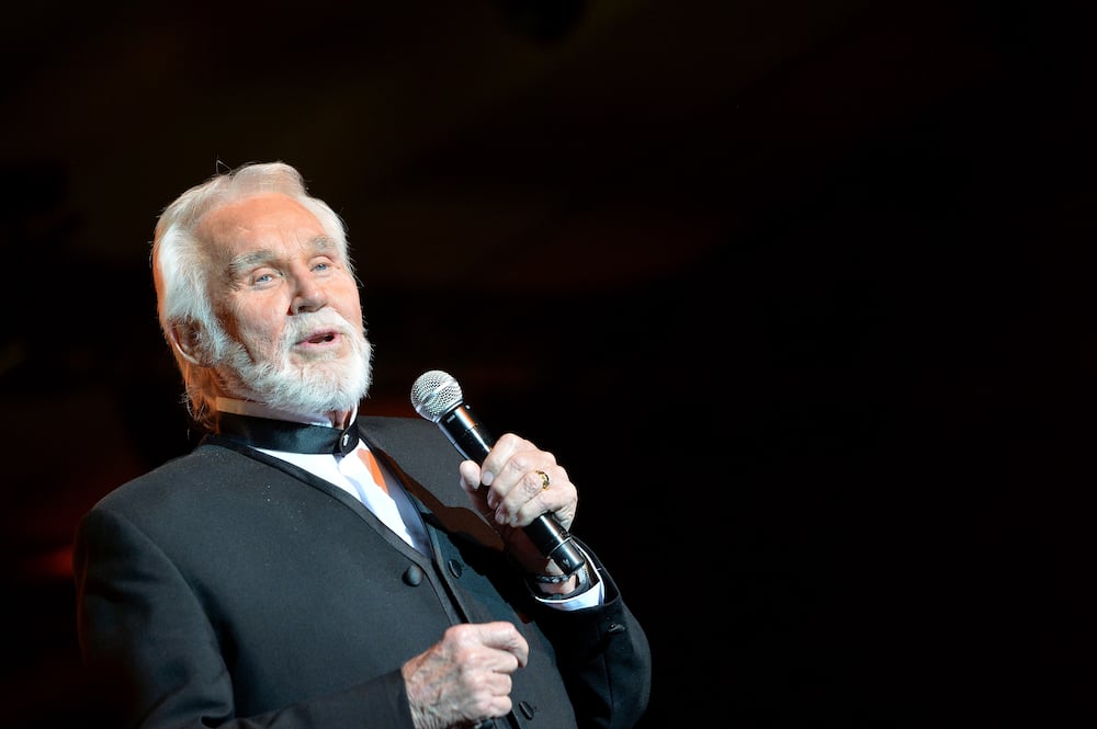 Legendary country singer Kenny Rogers onstage