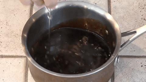 Coffee and molasses glaze