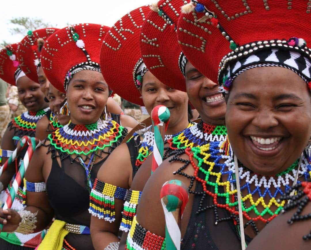 COVASA Mens Summer ShortsPortrait of African Woman in Ethnic Dress Zulu Inspir