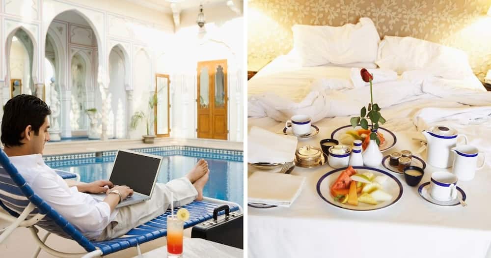 Indian man living in 5-star hotel Indian man living in 5-star hotel
