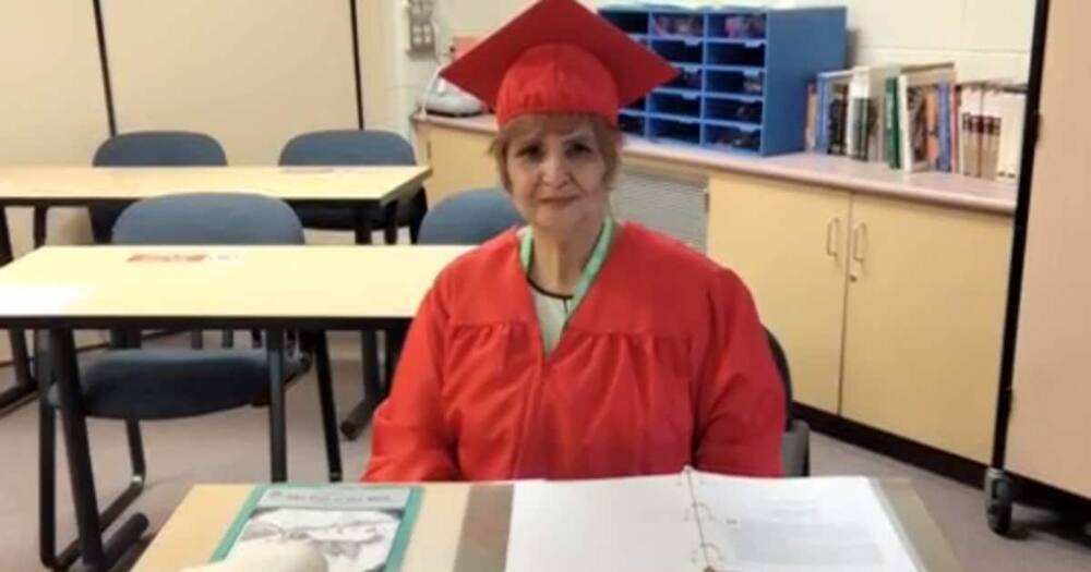 70-Year-Old Woman Overjoyed as She Graduates From High School to Fulfil Dream