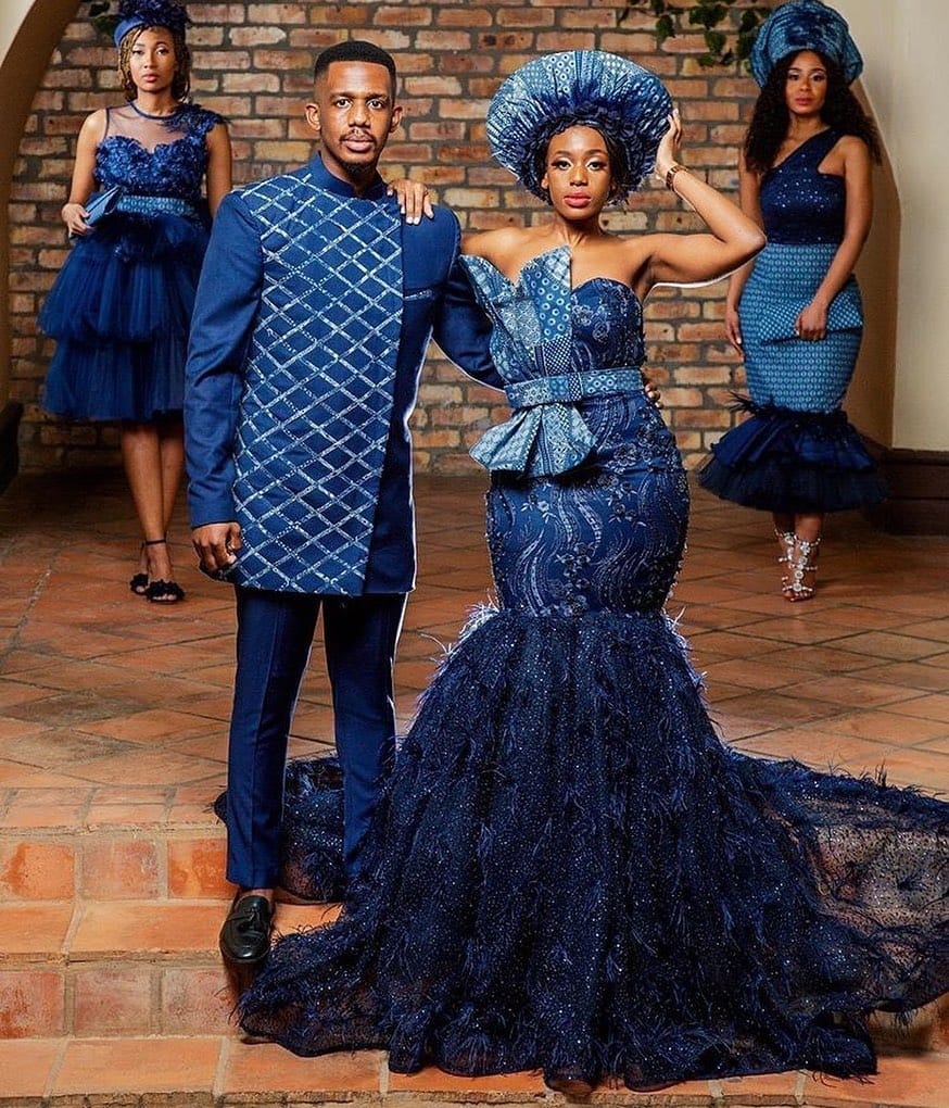 18 HOTTEST AFRICAN WEDDING AND BRIDESMAID DRESSES | Mismatched bridesmaid  dresses, Royal blue bridesmaid dresses, Girls bridesmaid dresses