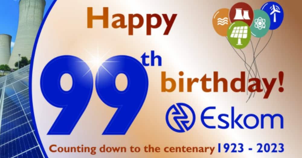 Eskom, 99 years, birthday, load-shedding, success, power cuts, centenary, countdown