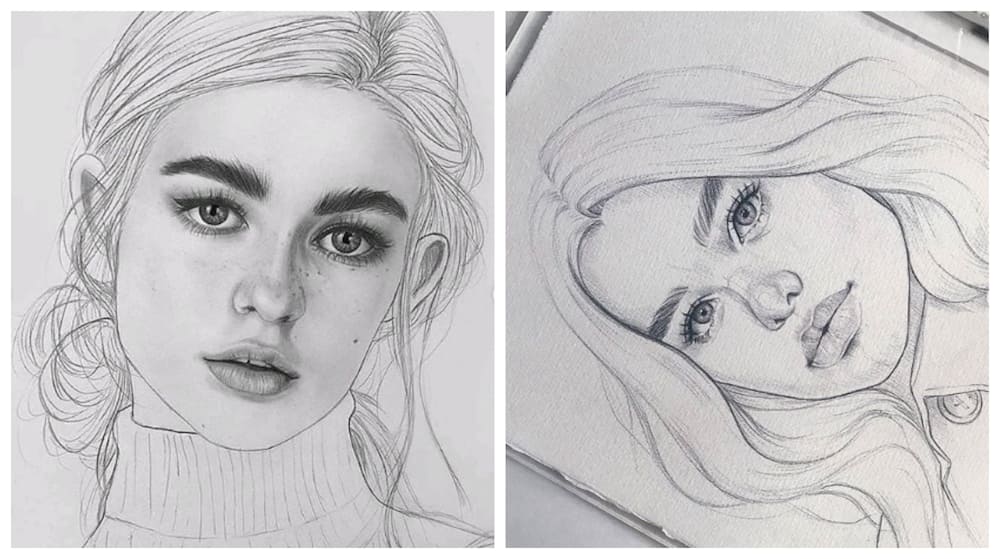 Pencil Sketch for beginners, How to draw a face - step by step