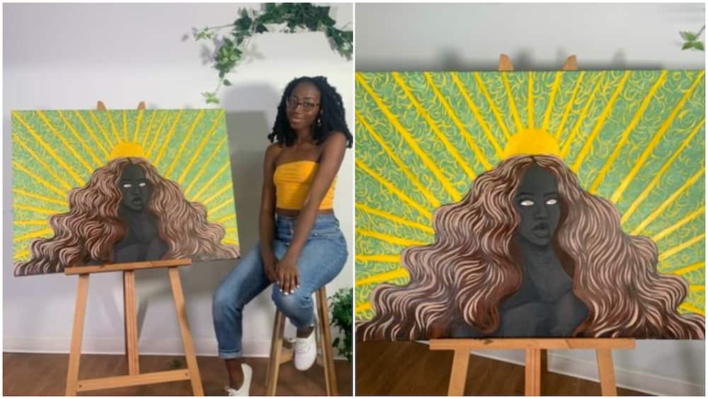 Check out photos of 'scary' painting this young lady made that got people talking