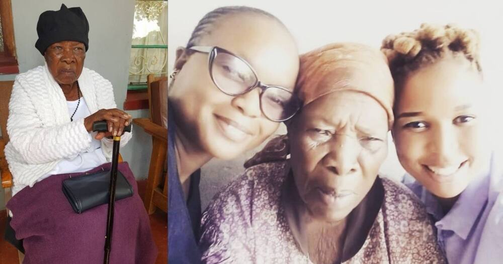 Woman celebrates gogo on 96th birthday export