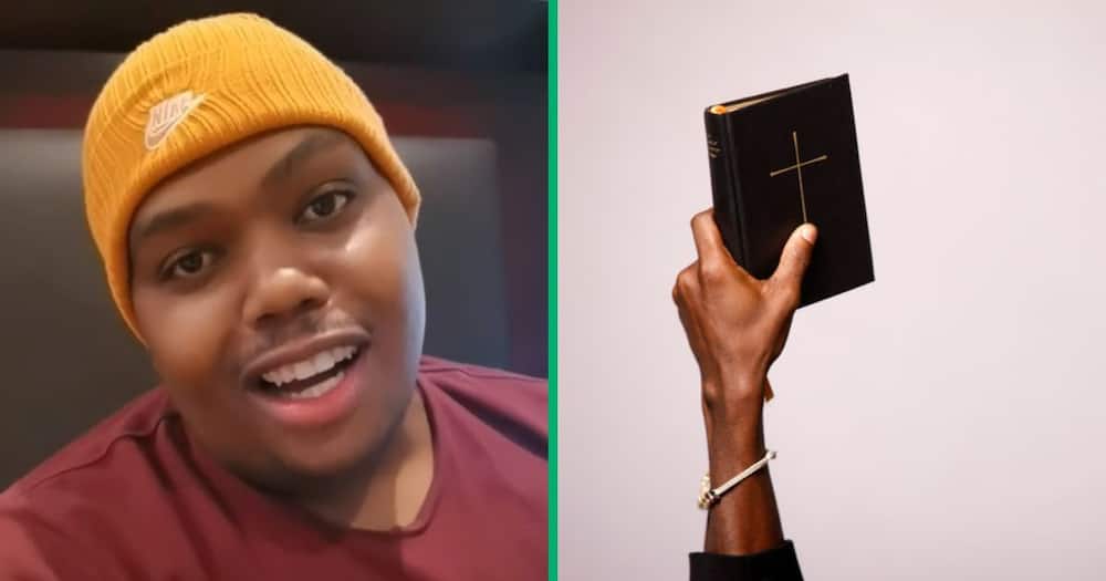 A man showed his church mood vs groove mood in a TikTok video.