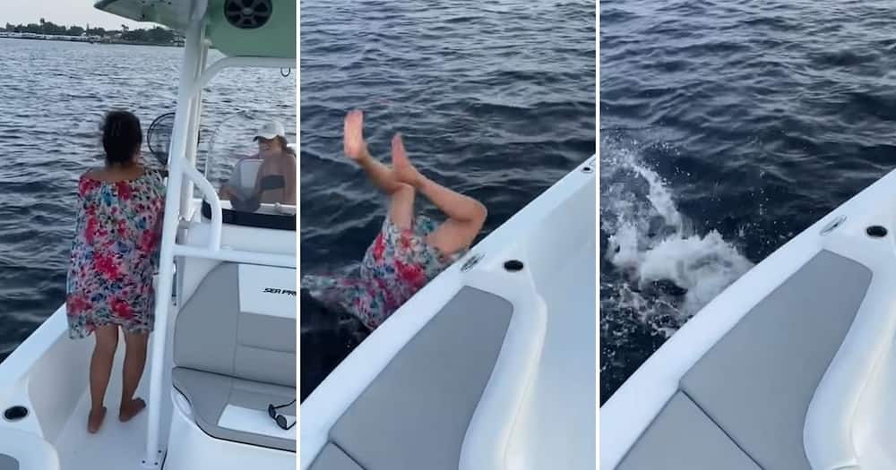 Woman, Partying on Boat, Falls Into the Ocean, Viral Video