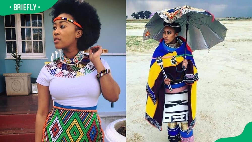 Actress Mkhize in a traditional African attire
