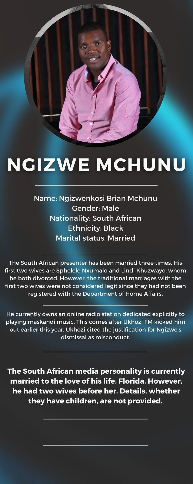 Ngizwe Mchunu bio