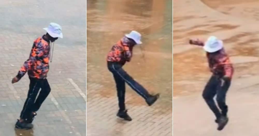 Man dances like Michael Jackson to amapiano