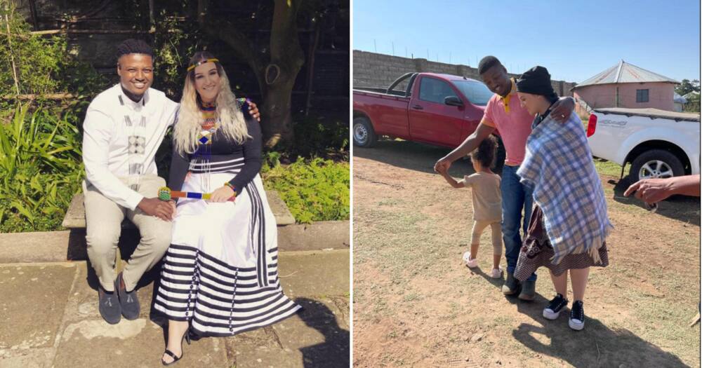 Snaps of a Xhosa Man married to a British woman melted hearts on the socials.