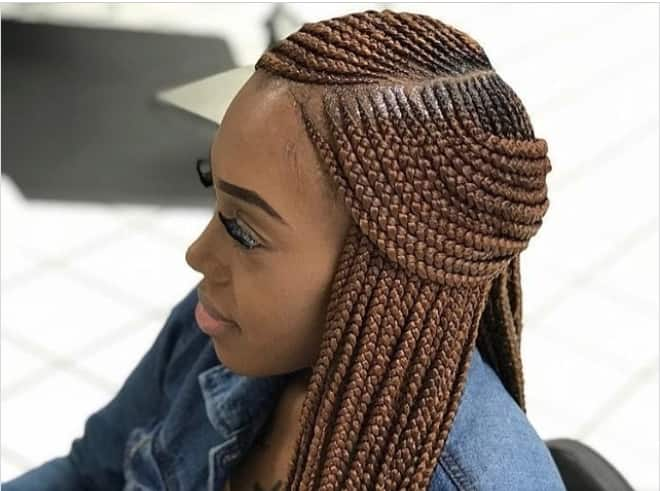 trendy straight back braids