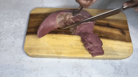 Preparing beef tongue