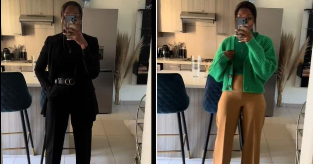 A TikTok video shows woman's outfits from Monday to Sunday