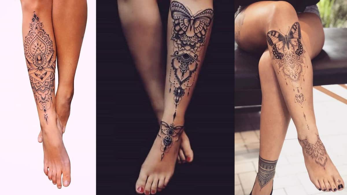 Lower Leg Tattoos For Women | Leg tattoos women, Lower leg tattoos, Wrap  around ankle tattoos