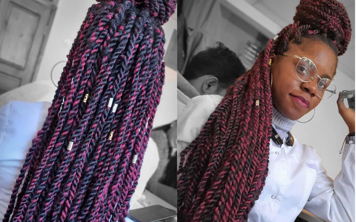 Ohh thread... Though so .. | African hair braiding styles, Natural hair  braids, Natural hair updo