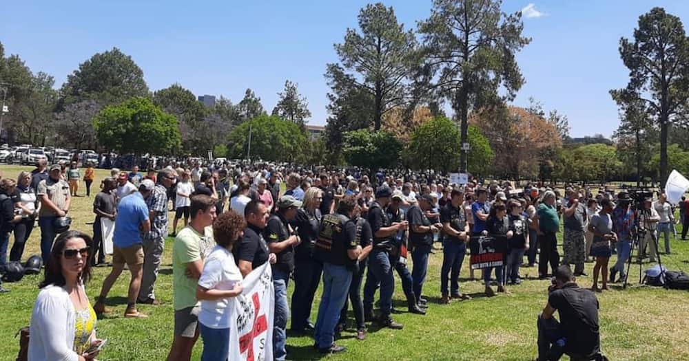 Hundreds of Pretoria residents gathered to protest farm attacks. Photo credit: UGC/Unite against farm murders/attacks group