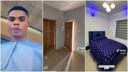 Nigerian man rents 1 room, transforms it with fine wardrobe & curtains to look like 5-star hotel accommodation
