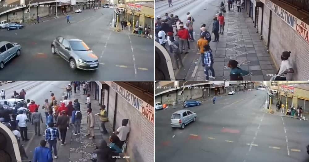 Car, Crash, Accident, Robbery, Thieves, Bystanders, Shocking, Video, Social media reactions