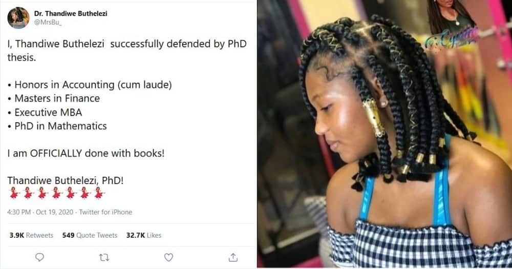 Woman list her amazing academic achievements and Mzansi is proud