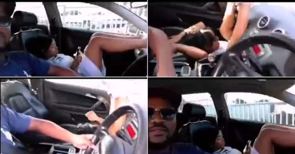 Video, Man, Brakes, Car, Speeding, Lady, Falling, Hilarious, Twitter reactions