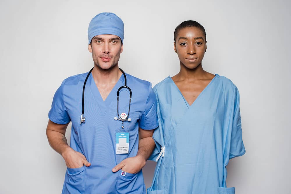 Nurses in scrubs