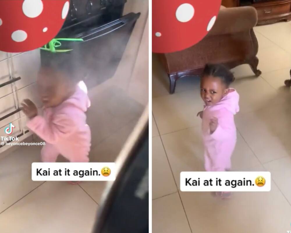 Mother sprays toddler with water as a way to stop mischievous daughter