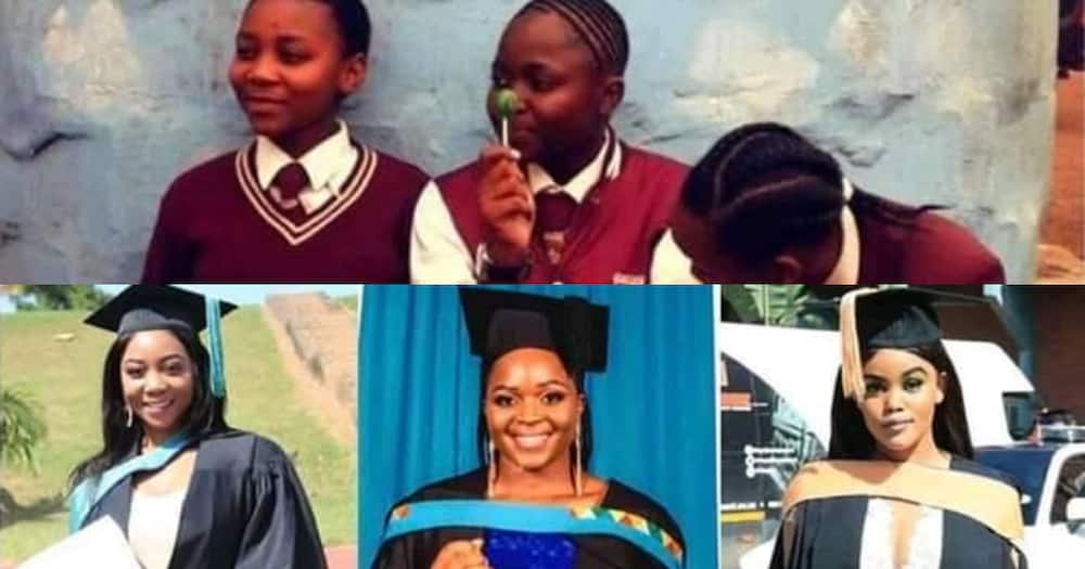 3 Proud Mzansi school friends celebrate graduating with inspiring pics