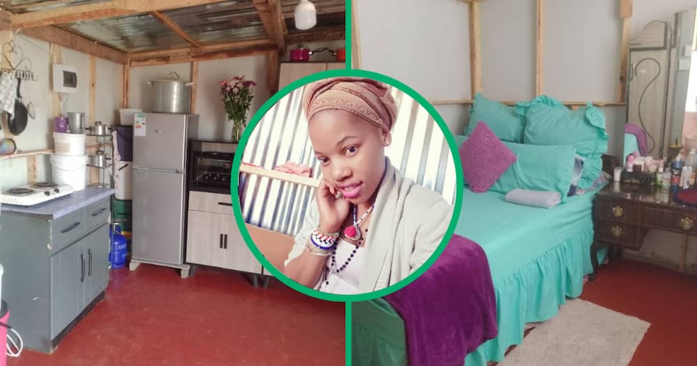 The lady who lives in Gauteng posted pictures of her shack online. The home was neat and tidy.
